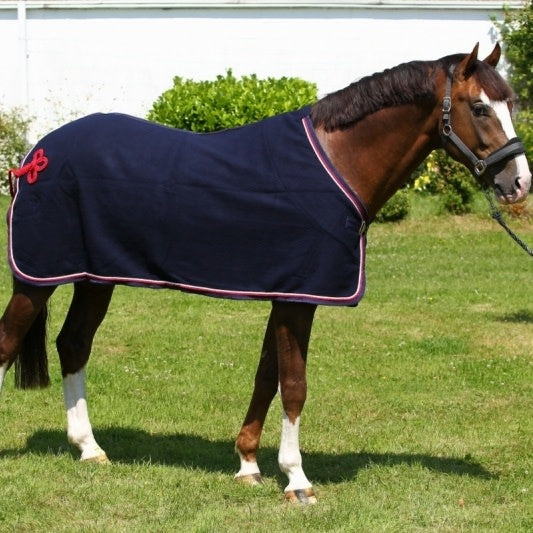 Woolen rug - navy/navy-white/red