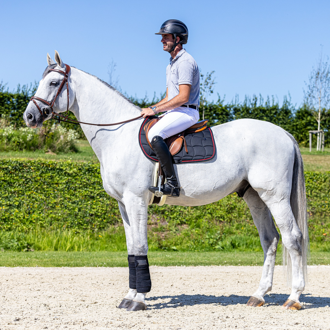 Saddle pad Classic – black/black-red