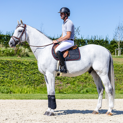 Saddle pad Classic – black/black-red