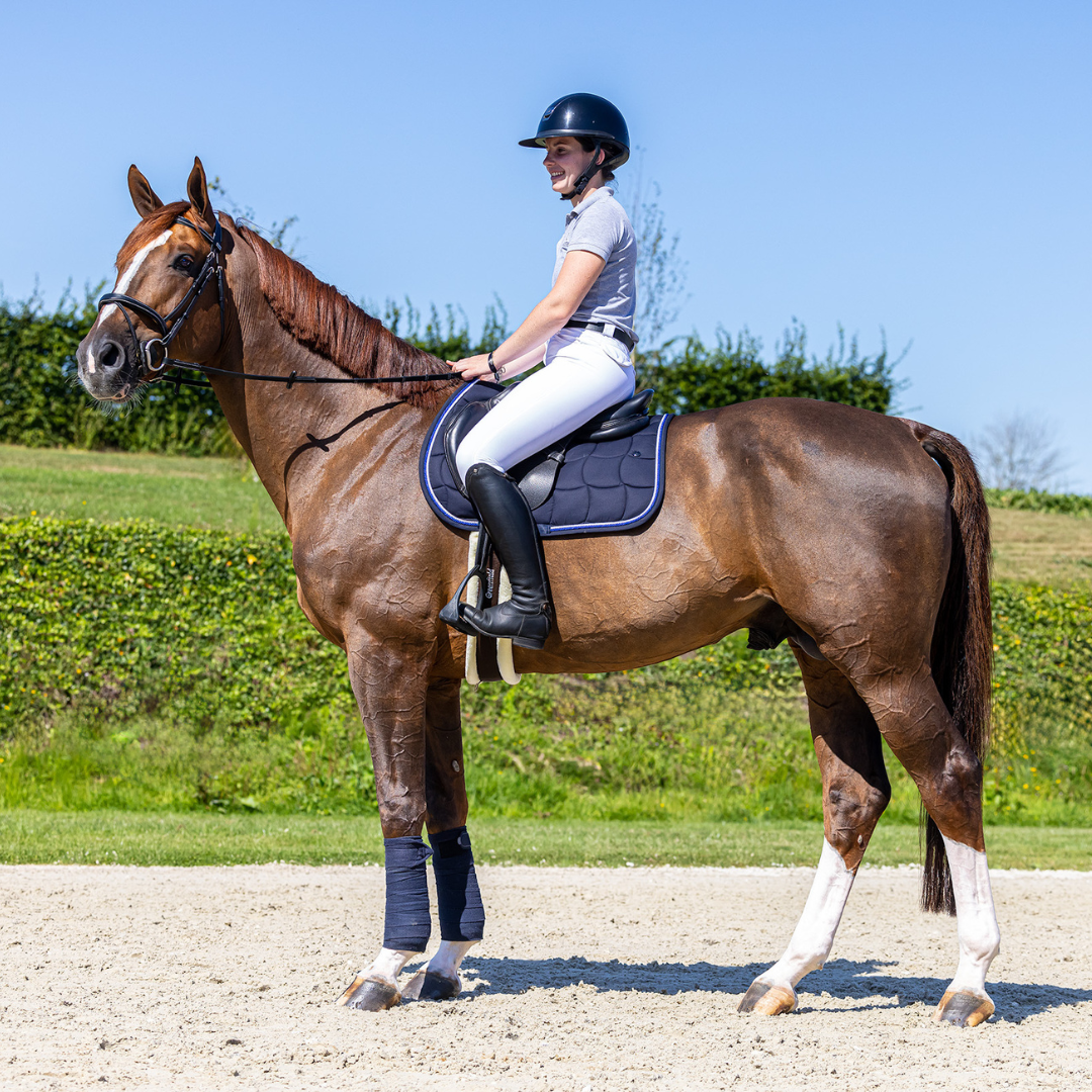 Zadeldoek Classic - blauw/blauw - wit/koningsblauw
