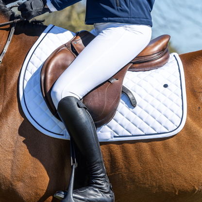 Tapis de selle Cookie - blanc/blanc-noirbleu marine
