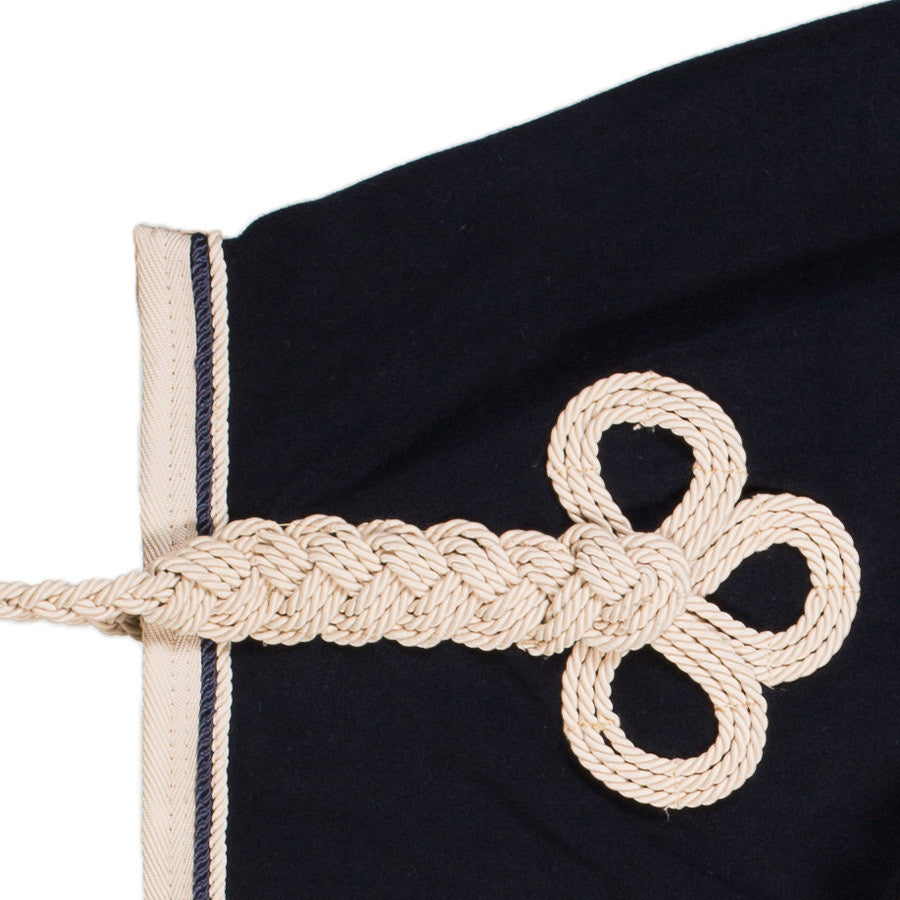 Riding sheet fleece - navy/beige-navy/beige