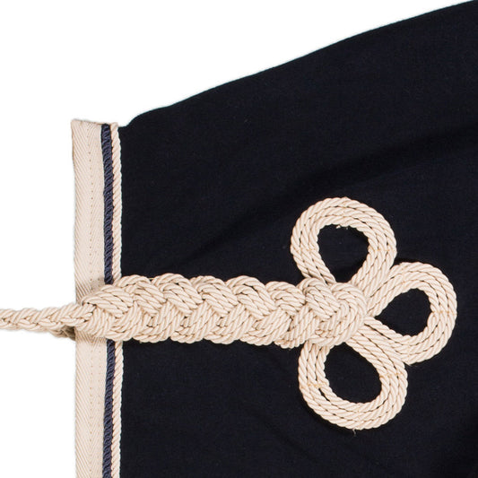 Couvre-reins polaire - bleu marine/beige-bleu marine/beige
