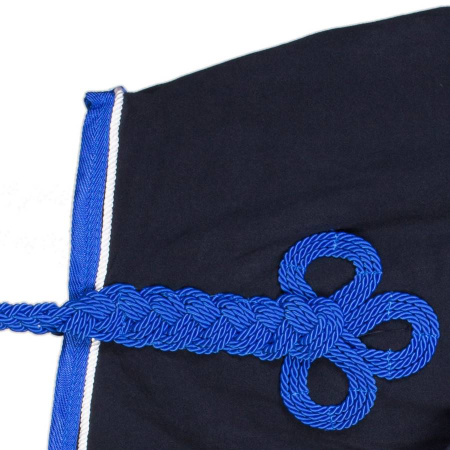 Fleece nierdeken - blauw/koningsblauw - wit