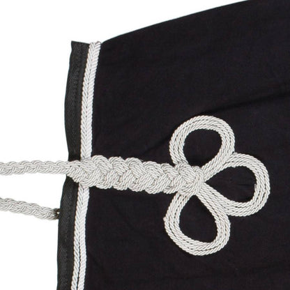 Fleece nierdeken - zwart/zwart - wit/zilvergrijs