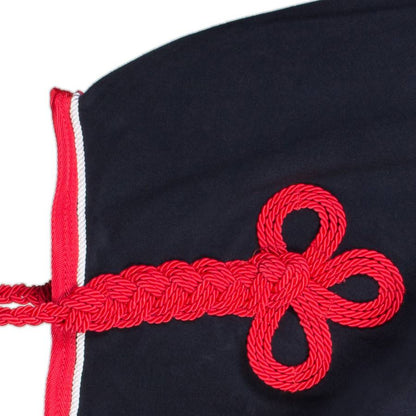 Fleece nierdeken - blauw/rood - wit