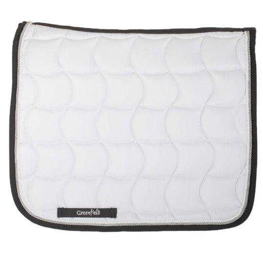Saddle pad dressage - white/grey-white/silvergrey