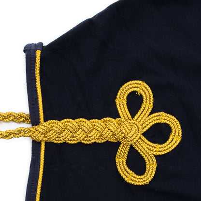 Fleece publiciteitsdeken - blauw/blauw - goud