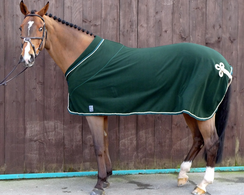 Fleece rug - green/green-beige