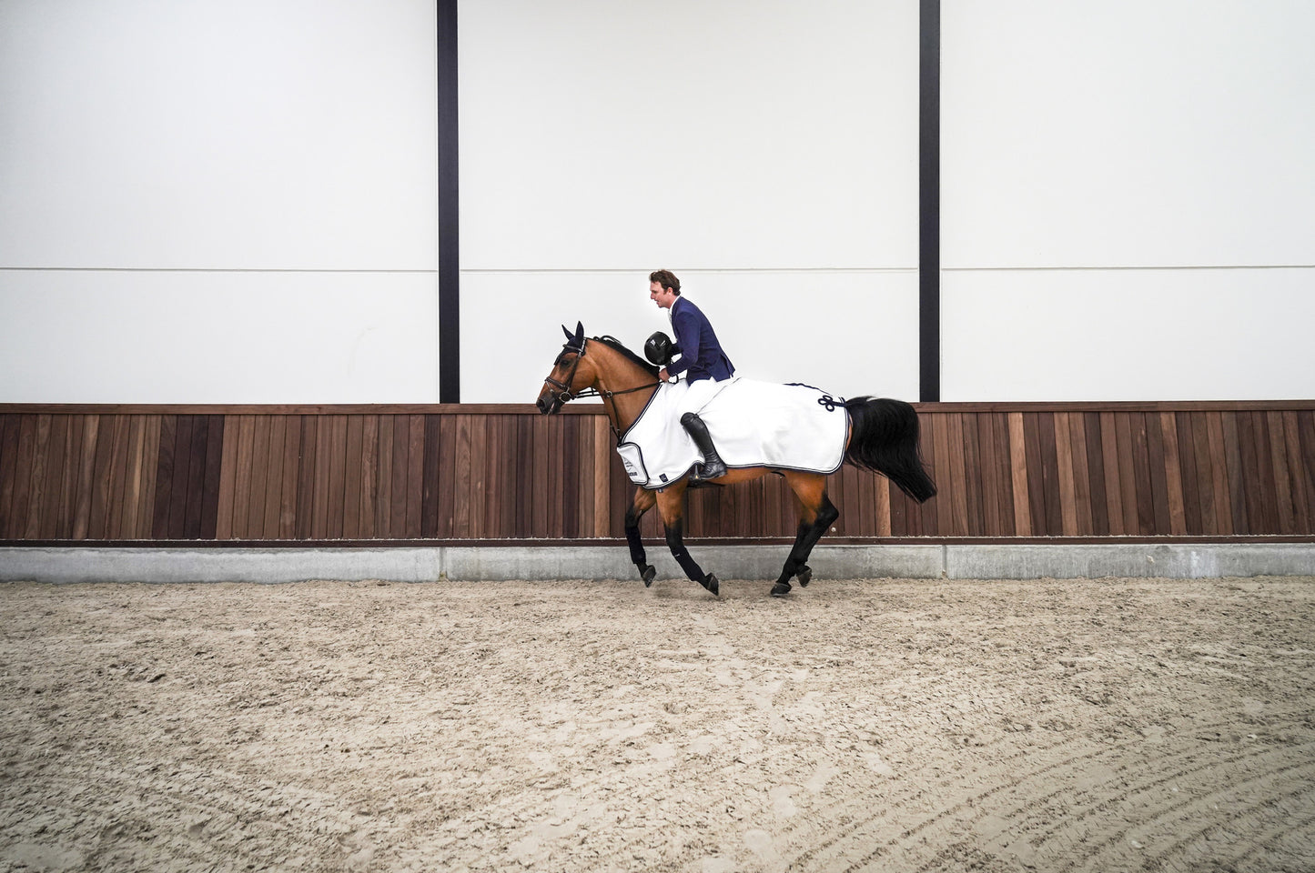 Publicity Honeycomb rug - white/navy - white/navy