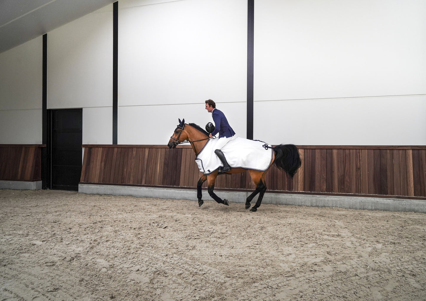 Publicity Honeycomb rug - white/navy - white/navy