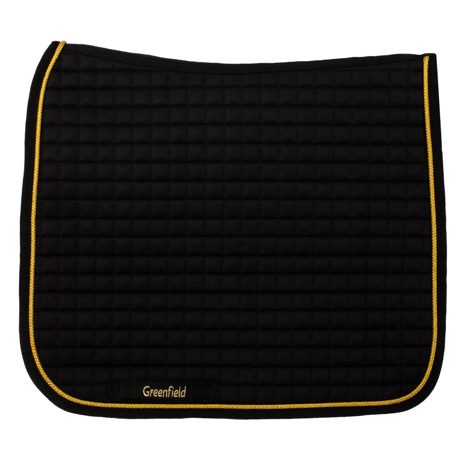 Saddle pad cookies dressage - black/black-gold