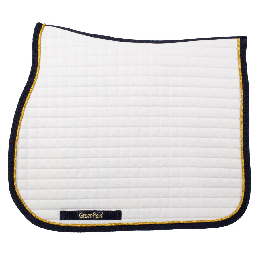 Saddle pad cookie - white/navy-gold