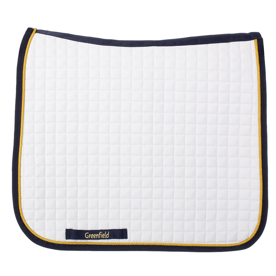 Schabracke Cookies Dressur - weiß/marine/gold