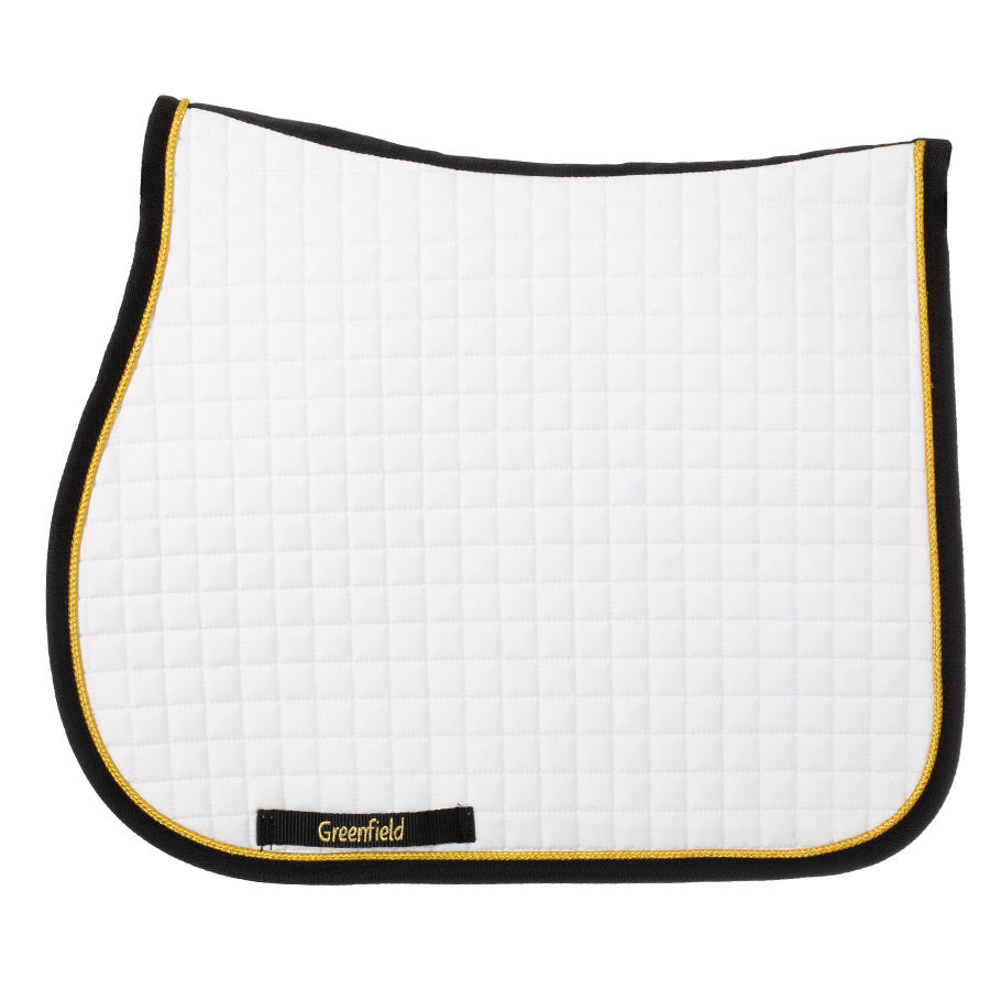 Saddle pad cookie - white/black-gold