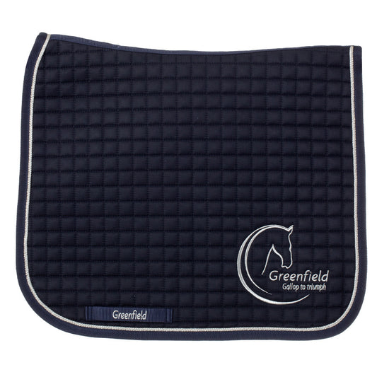 Saddle pad cookies dressage - navy/navy-silver with GF logo
