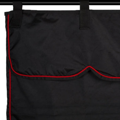 Stable curtain black/black - red