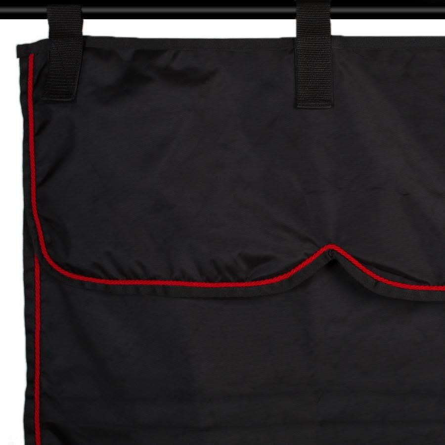 Stable curtain black/black - red