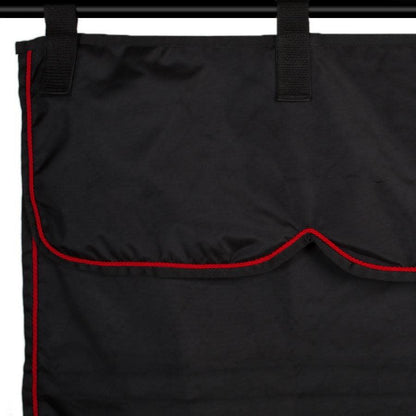 Stable curtain black/black - red