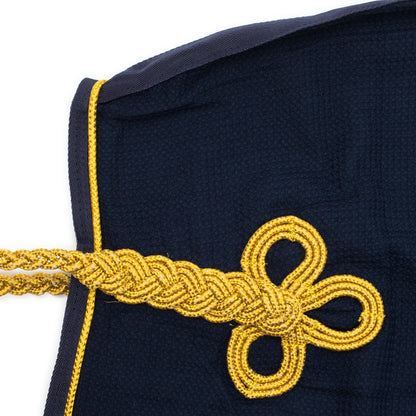 Publicity honeycomb rug - navy/navy-gold
