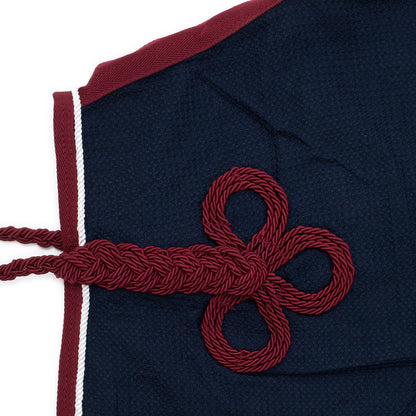 Chemise nid d'abeille - bleu marine/bordeaux-blanc