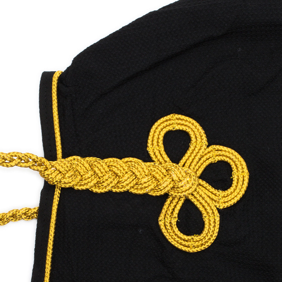 Honeycomb rug - black/black-gold