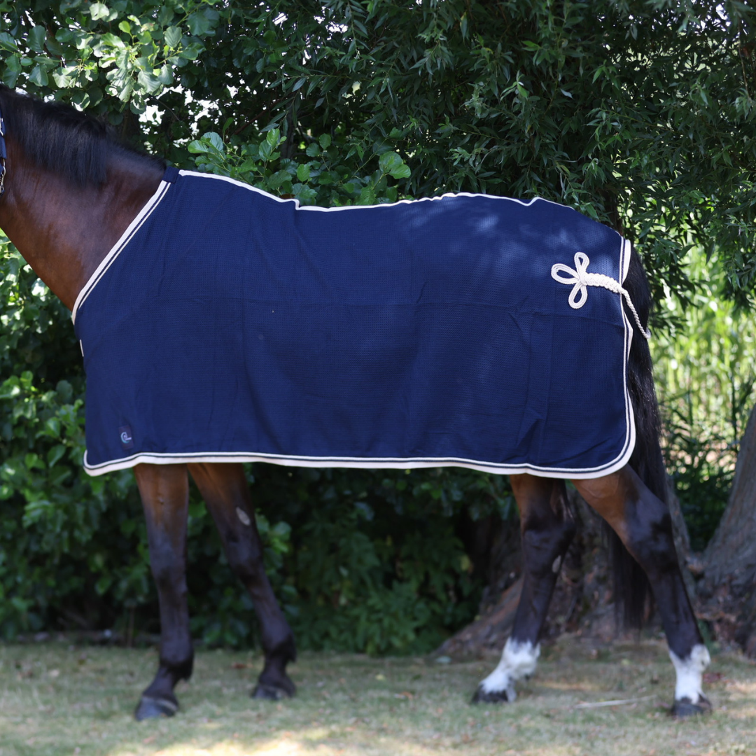 Honeycomb rug - navy/beige-navy/beige