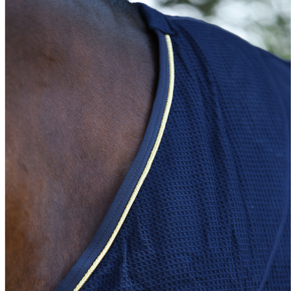 Publicity honeycomb rug - navy/navy-gold