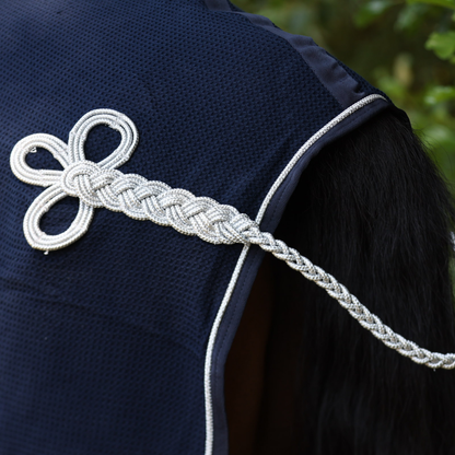 Publiciteitsdeken honeycomb - blauw/blauw - zilver