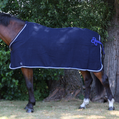 Honeycomb rug - navy/royal blue-white