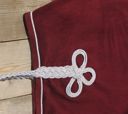 Couvre-reins polaire - bordeaux/bordeaux-argent