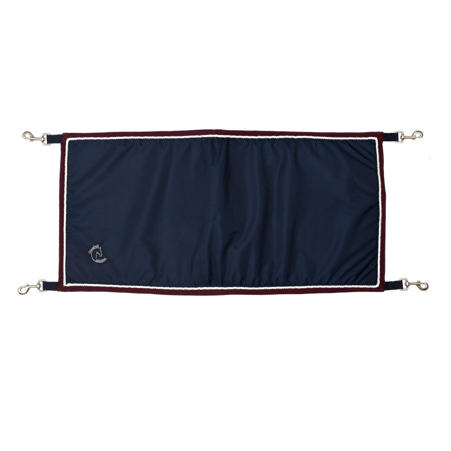 Staldeurdoek blauw/bordeaux - wit