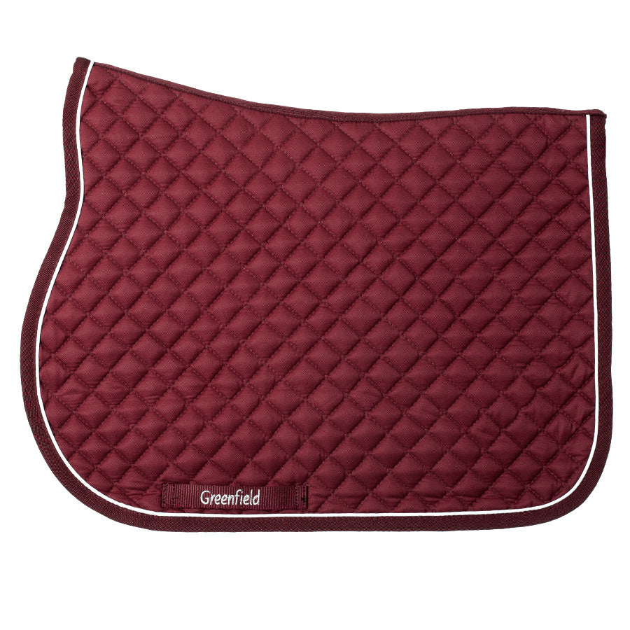 Poney - Tapis de selle piping - bordeaux/bordeaux-blanc