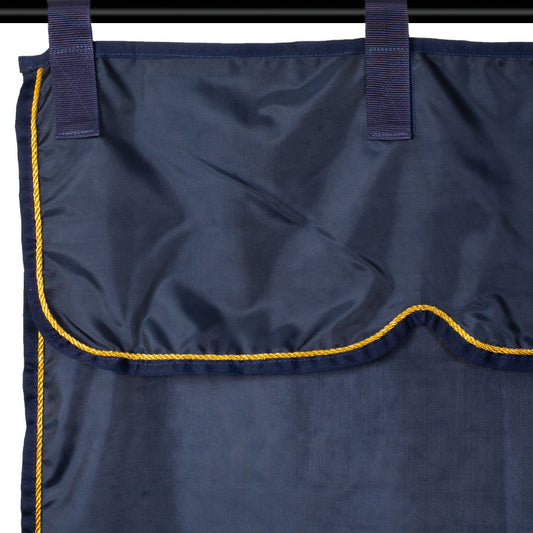 Stalgordijn blauw/blauw - goud
