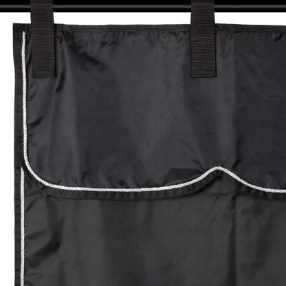 Stable curtain black/black - silver
