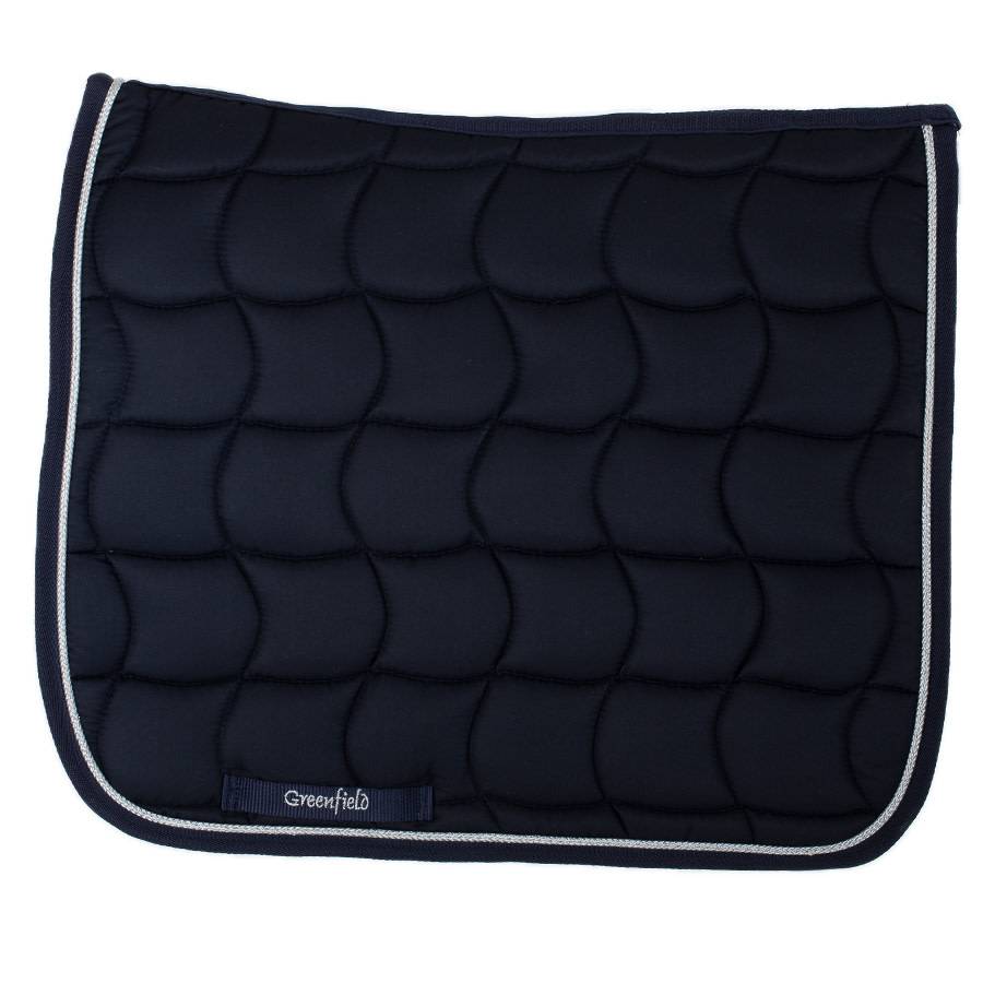 Tapis de selle dressage - bleu marine/bleu marine-argent
