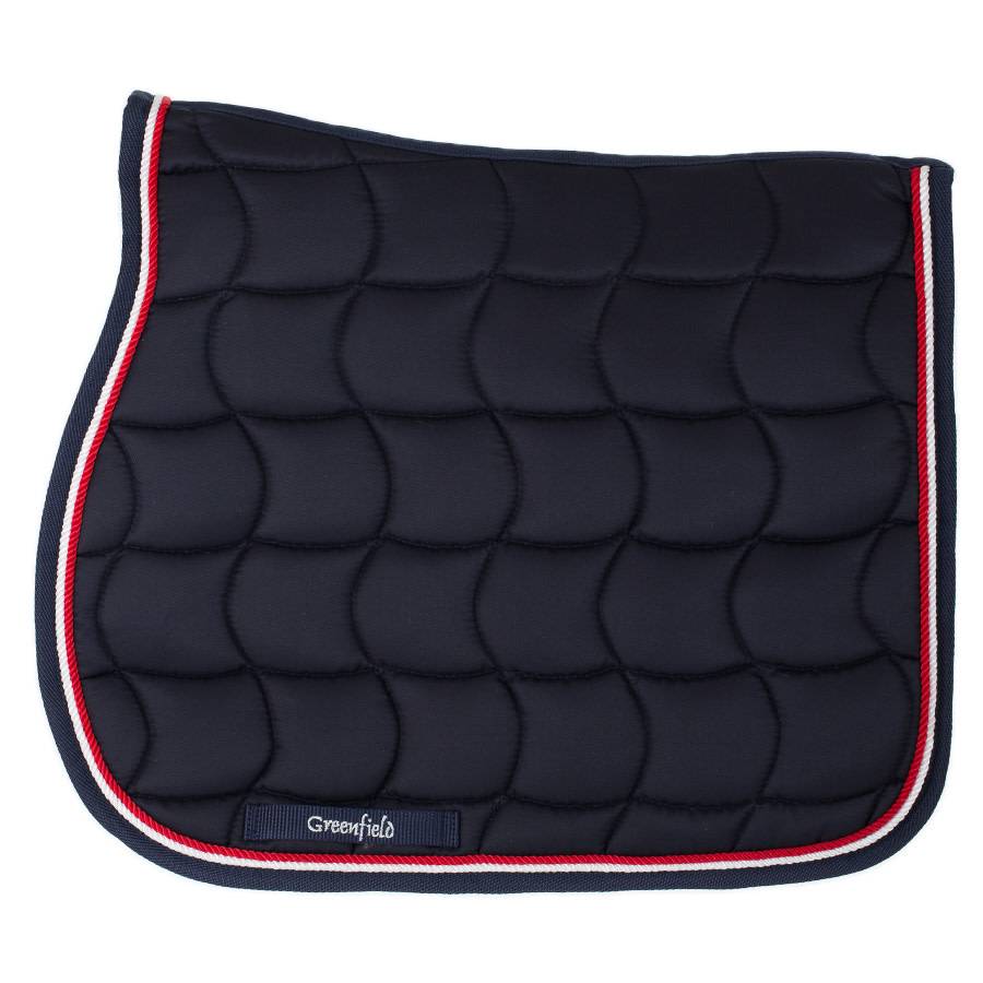 Saddle pad – navy/navy-white/red