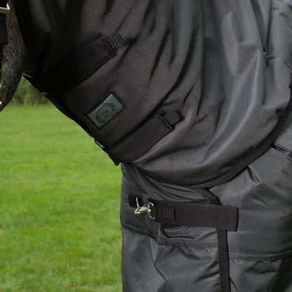 Turnout rug 400 gram - Black/grey