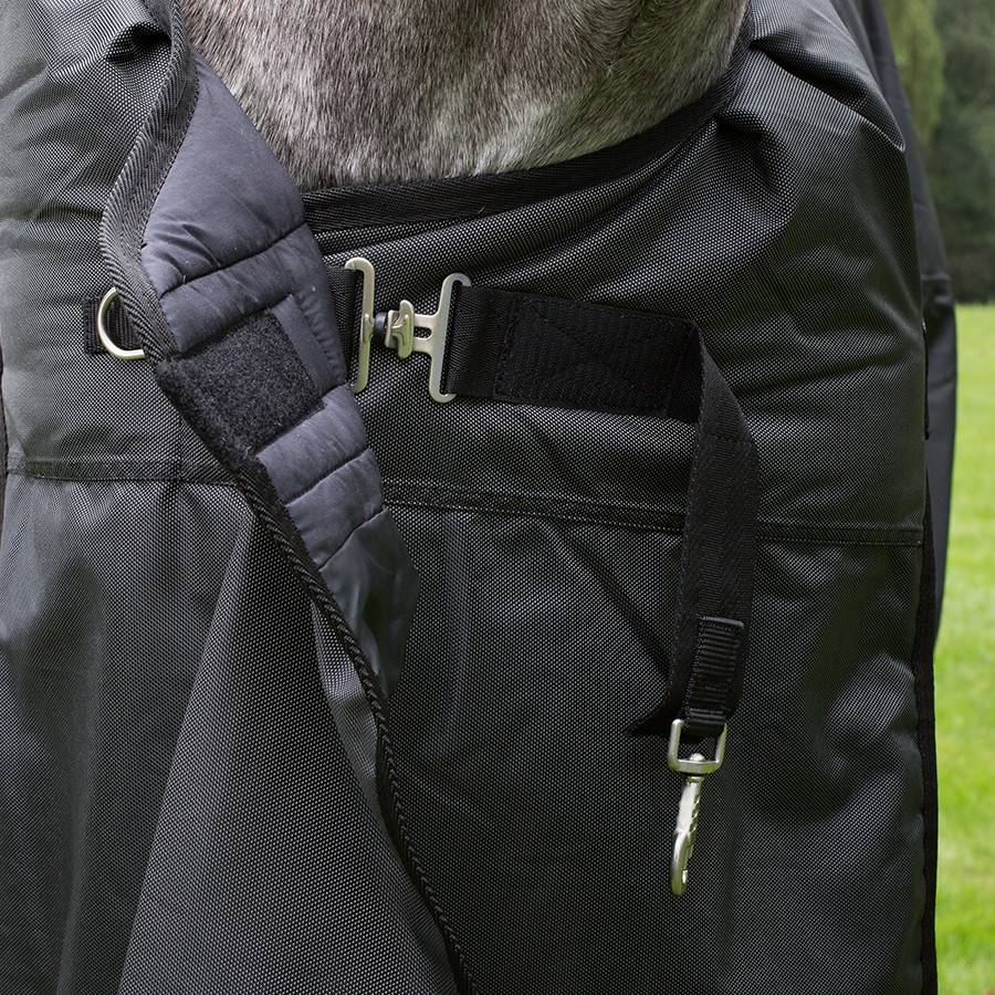Turnout rug 400 gram - Black/grey