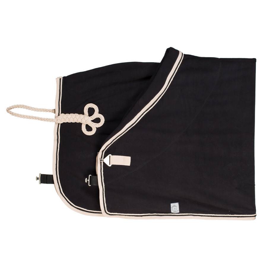 Fleece rug - black/beige-black/beige