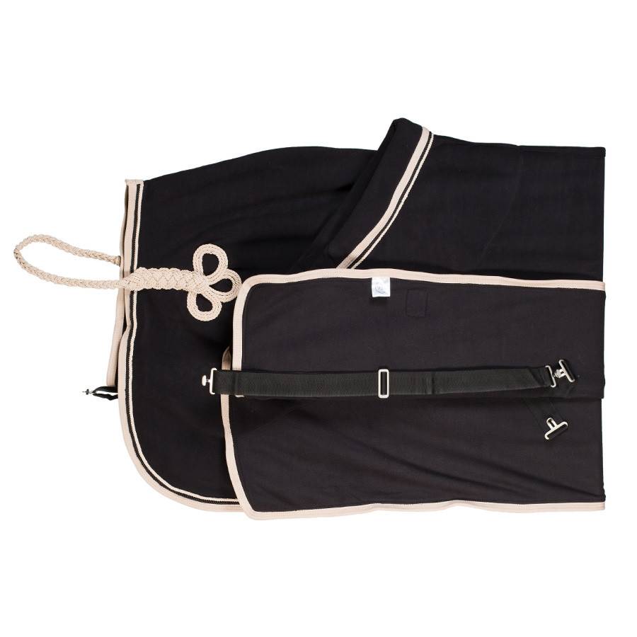 Fleece rug - black/beige-black/beige
