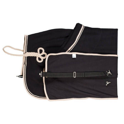 Fleece rug - black/beige-black/beige