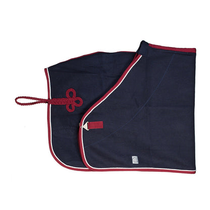 Woolen rug - navy/burgundy-white