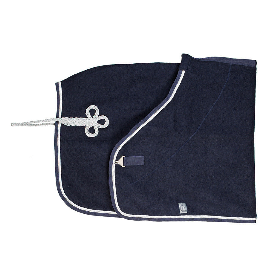 Couverture laine - bleu marine/bleu marine-blanc/gris argent