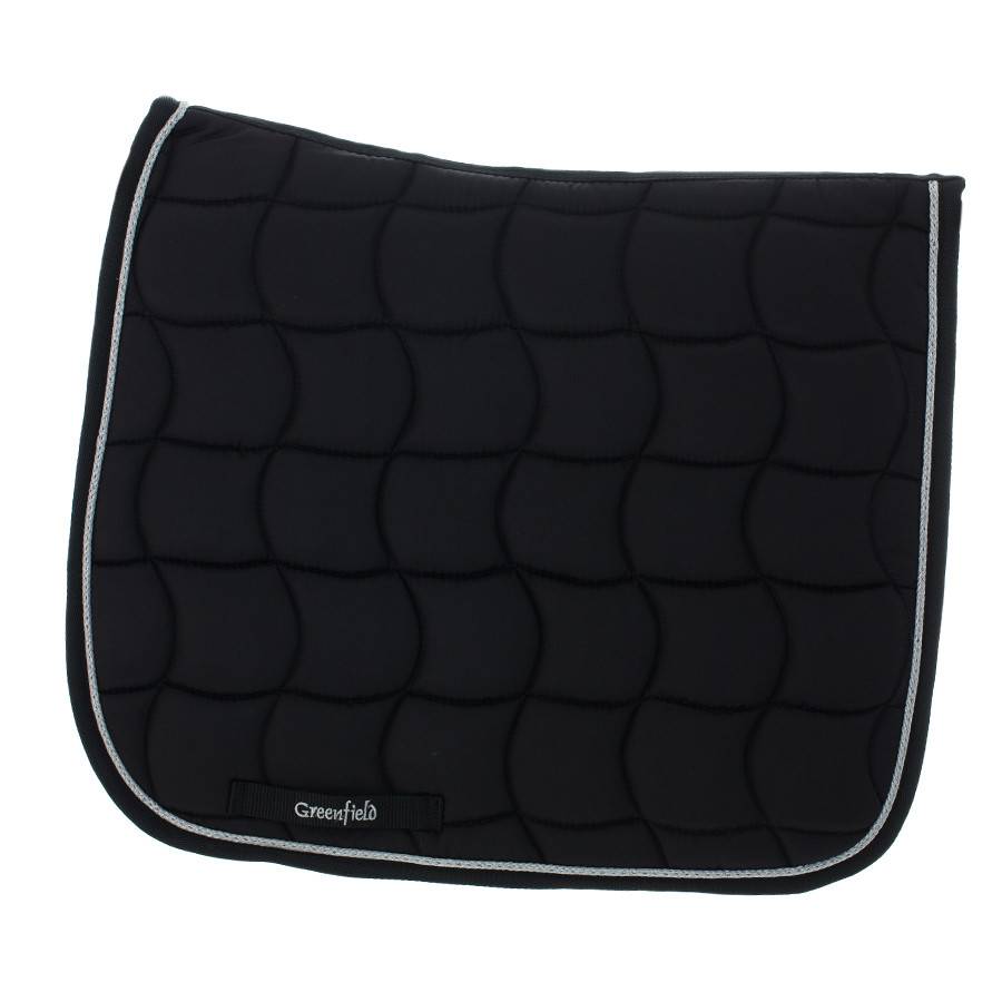 Saddle pad dressage - black/black-silver