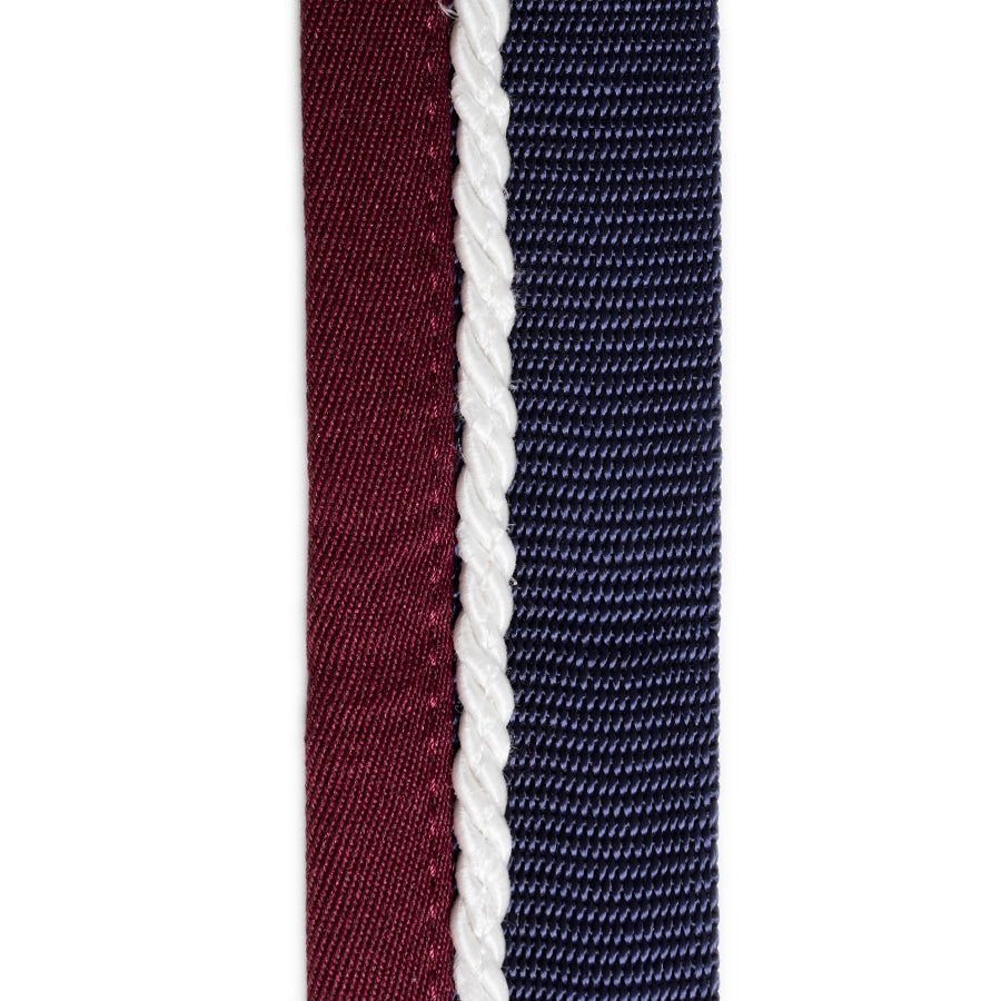 Saddle pad holder navy/burgundy - white