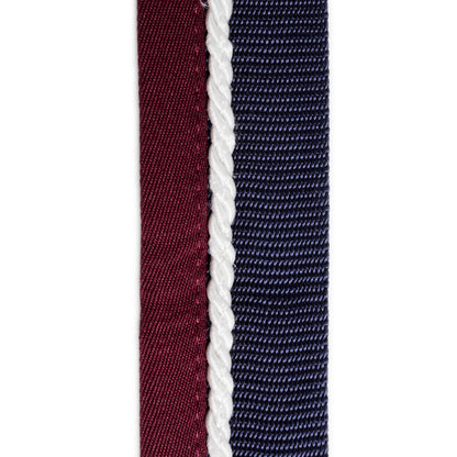 Saddle pad holder navy/burgundy - white