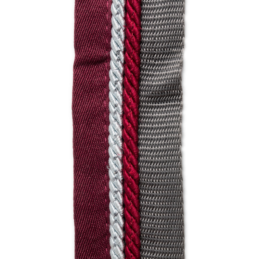 Saddle pad holder grey/burgundy - silvergrey/burgundy