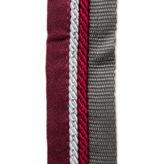 Zadeldoekhouder grijs/bordeaux - zilvergrijs/bordeaux