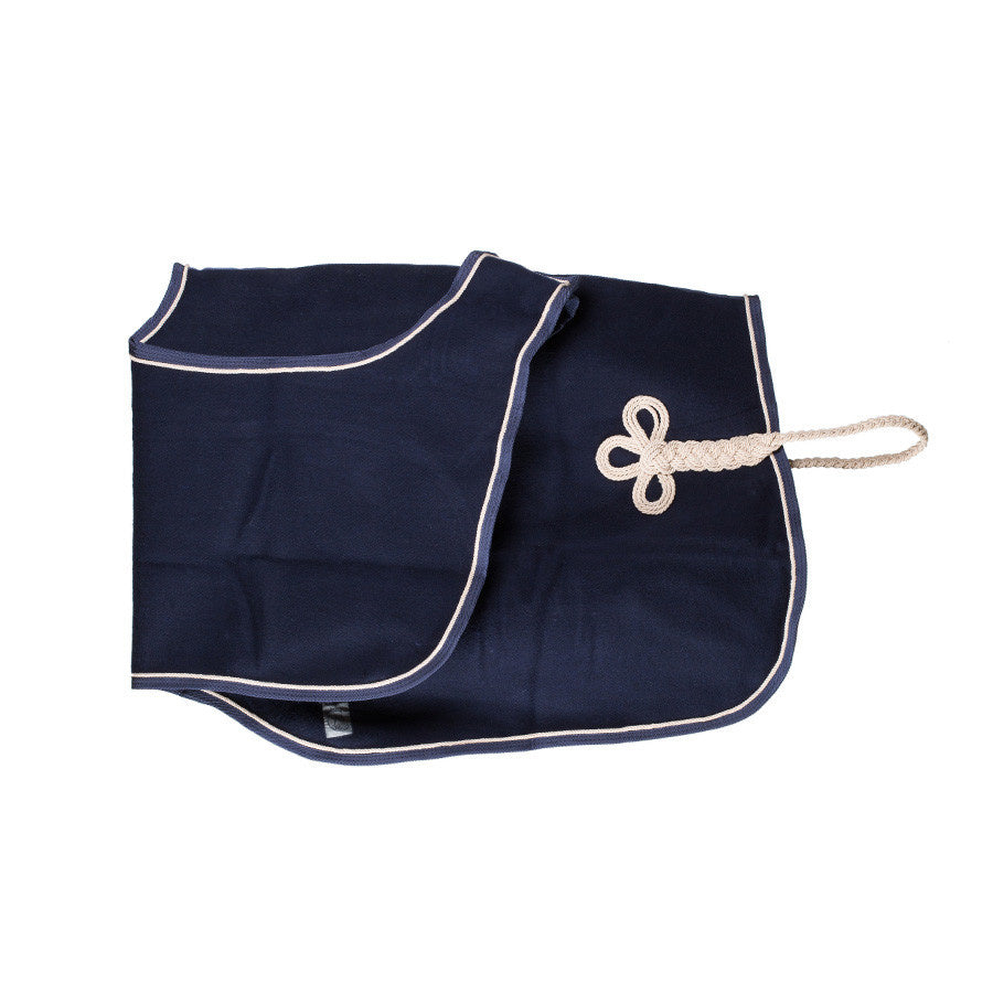 Woll-Reitdecke - marine/marine-beige